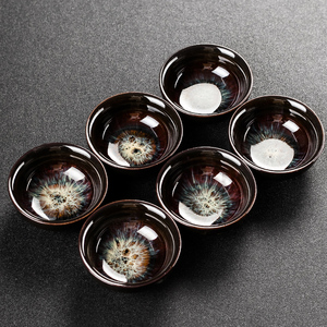 秦艺均窑陶瓷茶杯茶碗沙金釉窑变品茗杯家用茶盏主人杯喝茶杯单个