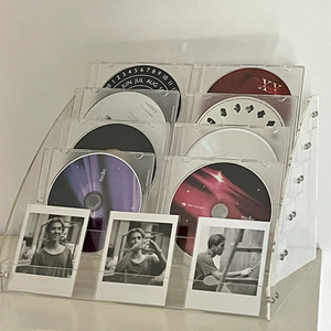 cd收纳盒专辑漫画光碟dvd整理箱碟片保护收藏架创意阶梯展示架子