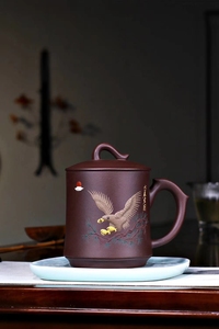 大展鸿图紫砂杯纯手工盖杯泡茶茶具茶杯送礼茶壶茶具茶杯功夫茶壶