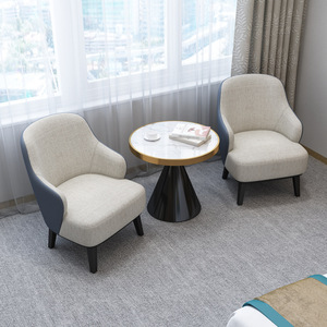 星级酒店客房桌椅组合单人沙发懒人沙发躺椅客房接待桌椅卧室沙发