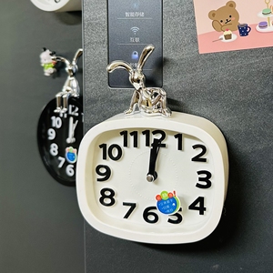 磁吸时钟冰箱贴磁贴钟表新款创意电子小闹钟准可爱磁铁厨房计时器