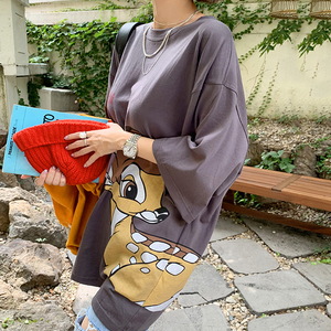 独家seeubaby韩国代购X2 迪士尼联名款班尼鹿洋气宽松短袖T恤