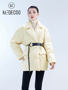 MEDECOO/墨蒂珂2022秋冬新款女装羽绒服中长款羽绒外套MGD11101