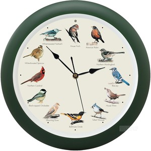 纽约下城公园进口北美小鸟光控歌唱挂钟壁钟整点报时十二种声音