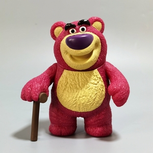 玩具总动员 关节可动 大号 拐杖 草莓熊 手办公仔 搪胶熊桌面摆件