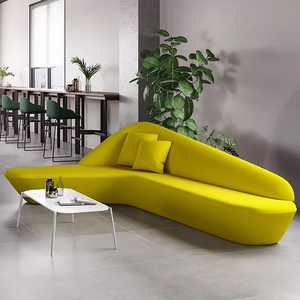 现代简约办公室沙发休息区接待店面用门店大厅个性创意圆弧形异形