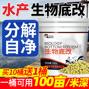 生物底改水产养殖鱼虾蟹塘改底除黑臭泥降亚硝酸盐芽孢杆菌净水剂