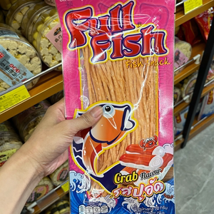 泰国Full fish鳕鱼香丝70g海味即食蟹柳丝辣味烧烤味