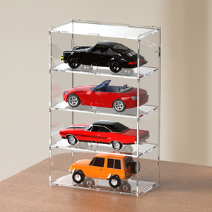 风火轮收纳盒合金小汽车模型TOMICA儿童玩具多美卡多层透明展示架
