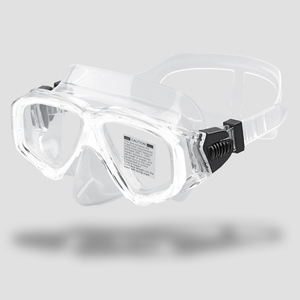 可配近视钢化玻璃镜片透明防雾呼吸面罩专业大框游泳镜浮潜水面镜