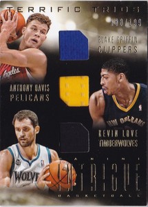 NBA球星卡 Panini 浓眉 戴维斯 格里芬 乐福 限量球衣卡