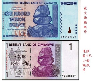 全新好品相津巴布韦100万亿纸币一百万亿最大面值巨额大钞