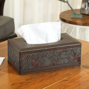 皮革纸巾盒餐巾抽纸盒茶几客厅车家用家居简约创意可爱欧式定制