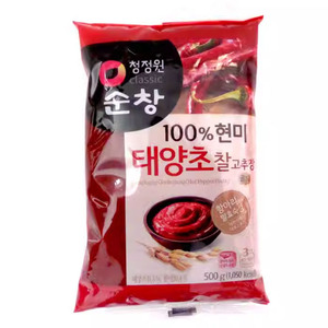 韩国进口辣椒酱 清净园辣酱 炒年糕辣酱 拌饭酱 甜辣酱500克 袋装