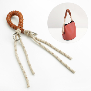 兰宝梵适用于loew包带罗意V黑色麻绳手拎手提包链条配件棉纶绳子