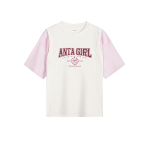 【篮球女生】安踏儿童女大童篮球系列女生针织短袖衫362421101