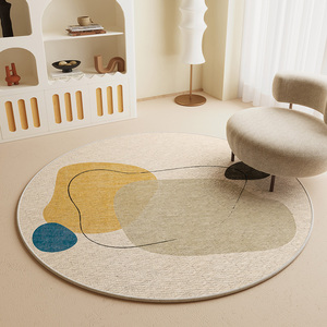 圆形地毯客厅轻奢高级感茶几圆型地垫电脑椅梳妆椅垫子卧室摇摇椅