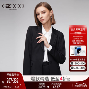 【绵羊毛】G2000女装新款一粒扣休闲西服商务黑西装气场职场西装