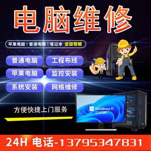 上海电脑维修上门装机服务苹果笔记本双系统远程进水黑蓝换屏清灰