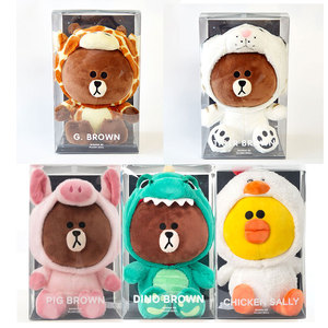 韩国可爱卡通布朗熊毛绒玩偶换装变身款公仔娃娃可妮兔玩具礼物