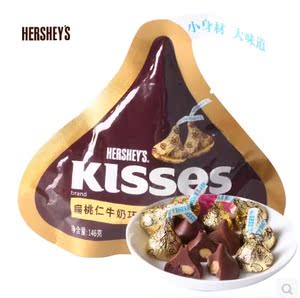 香港 代购 进口美国好时SHERSHEY‘S kisses 杏仁牛奶巧克力 146g