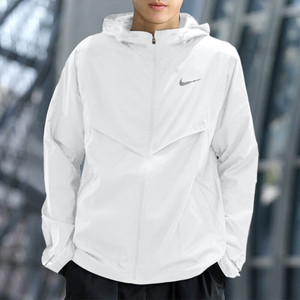 Nike耐克夏季白色防晒衣男士薄款防风运动外套跑步训练上衣FB7541