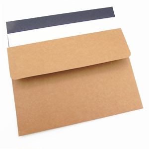 30个A4牛皮纸信封9号中式空白黑白色信封收纳袋文件袋文件夹定制