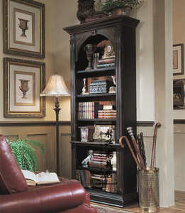 美式乡村实木书柜书架法式仿古置物展示柜陈列柜复古做旧客厅家具