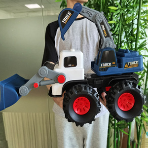 2829   男孩大号惯性工程车挖掘机推土机儿童玩具