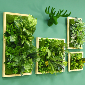 仿真多肉植物壁挂墙壁绿植相框墙面装饰花背景墙上餐厅厂家直销