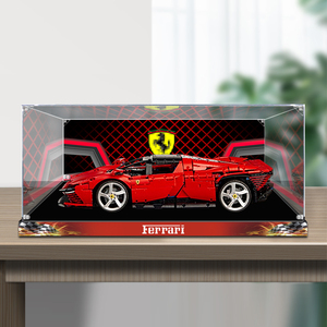 亚克力展示盒适用乐高42143法拉利Daytona SP3手办收纳盒防尘罩子