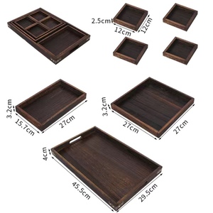 原创专利日式实木烧桐木茶盘茶具套装原木分割餐盘桌面多功能托盘