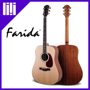 法丽达Farida吉他 D52/D62全单高端进阶民谣弹唱41寸男女通用吉他