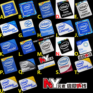 原装正品intel Celeron奔腾 笔记本电脑 台式机 赛扬CPU标签 贴纸