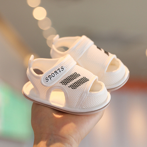 婴儿凉鞋夏季0-1岁透气男女宝宝软底学步鞋防滑6-12个月不掉网鞋8