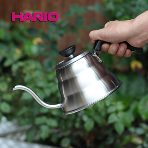 日本原装HARIO细口手冲壶不锈钢云朵咖啡壶 滴滤式手冲咖啡壶VKB