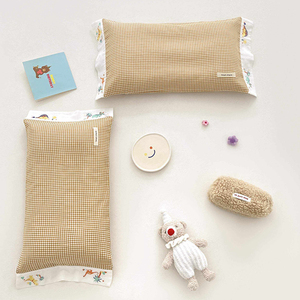 健康A类双层纱刺绣儿童枕套30x50幼儿园宝宝纯棉枕头套单只40x60