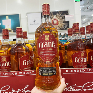 开市客Costco代购英国进口grant's格兰苏格兰威士忌1L洋酒wiskey