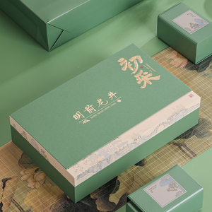2024新款明前龙井茶叶包装盒空礼盒半斤一斤装绿茶铁罐空盒子高档