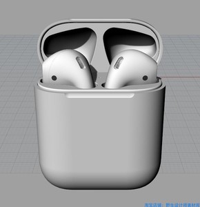 AirPods蓝牙耳机3D模型犀牛建模渲染抄数STP 1:1模型C4D/3dmax/UG