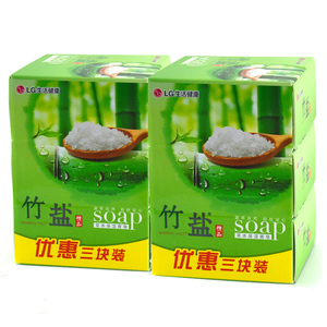 LG竹盐精品保湿香皂110g*6块天然草本精华保湿水嫩