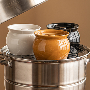 优格瓦罐煨汤坛子江西小炖罐家用煲汤陶瓷罐老式明火隔水炖盅带盖