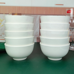 景德镇碗家用2023新款防烫加厚吃饭碗5寸米饭陶瓷白色小碗4.5商用