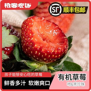 极客农场 有机草莓|新鲜免洗现摘先发有机草莓当季水果顺丰包邮