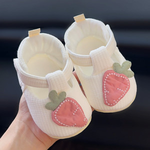 夏季婴儿凉鞋0-6-12月婴幼儿学步鞋一岁女宝宝学步鞋布鞋子软底春