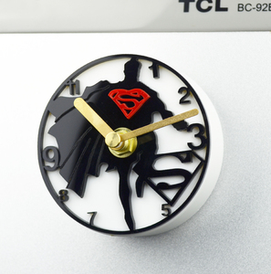 影视3D立体超人强力吸盘钟时尚创意冰箱钟时钟表 磁性吸粘钟 包邮