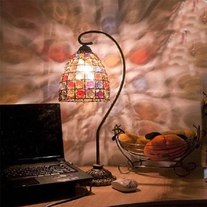 天天特价欧式复古床头台灯铁艺卧室创意床头书房创间台灯彩色台灯