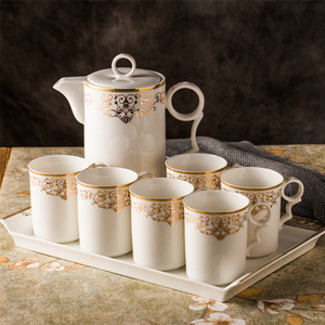 创意防爆陶瓷杯子水杯套装 凉水壶水具套装 耐热茶壶家用欧式客厅