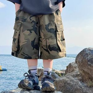 男童短裤2024夏季新款中大童迷彩工装7分裤洋气宽松休闲时尚裤子