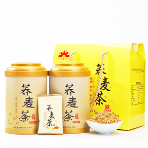 黄金荞麦茶正宗台湾荞麦茶正品荞麦罐装烘焙浓香型320克礼盒装